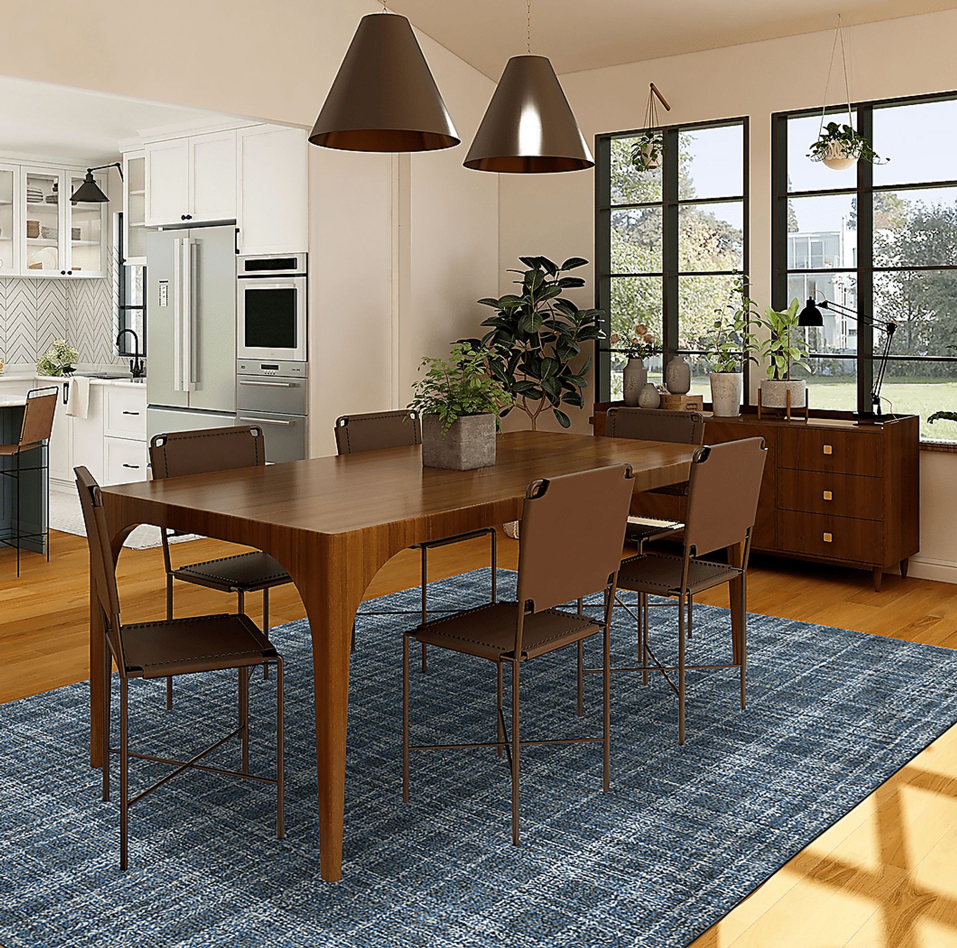 Clinver Turquoise/Blue 7'6 x 9'6 Rug - Image 2