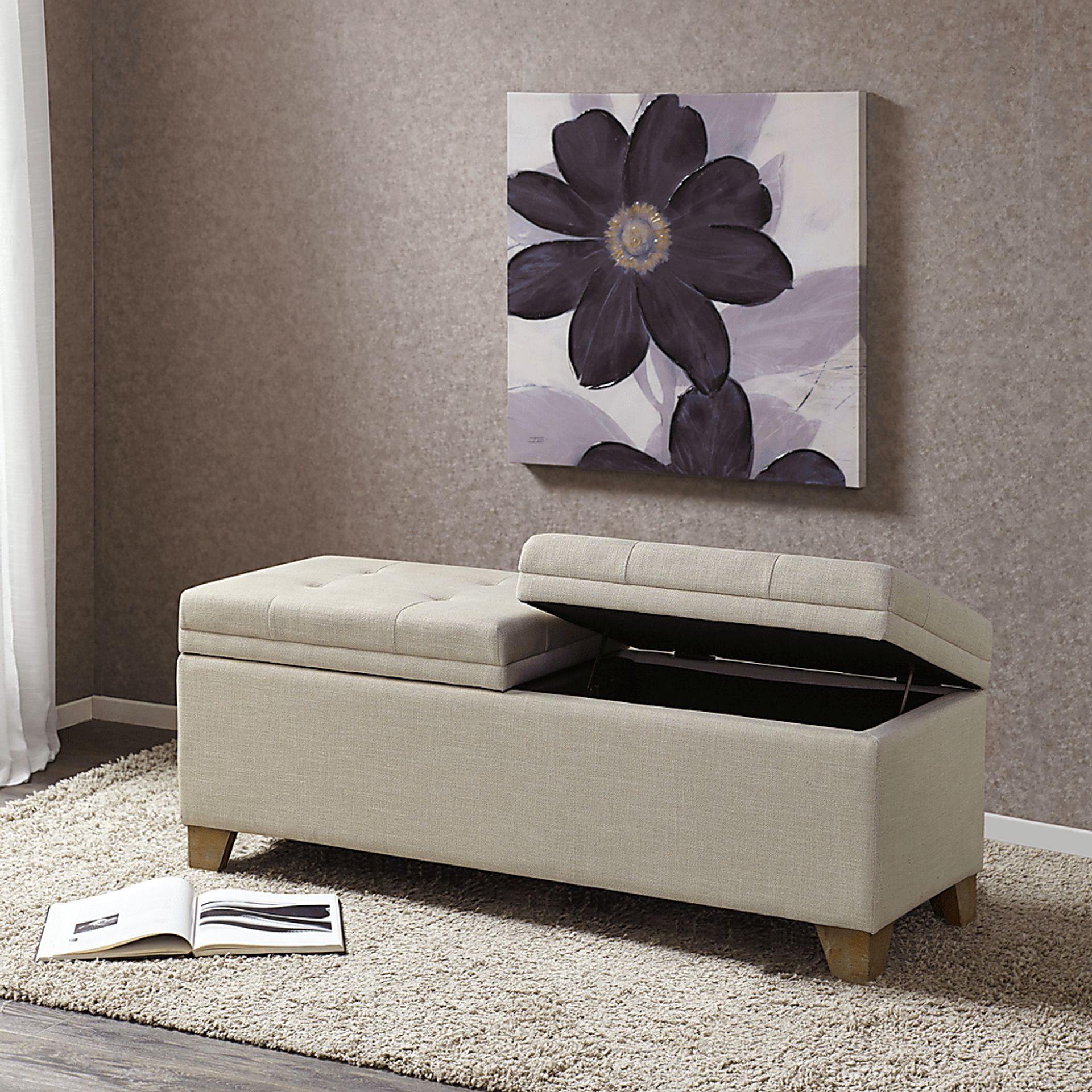 Clivden Natural Storage Bench - Image 6