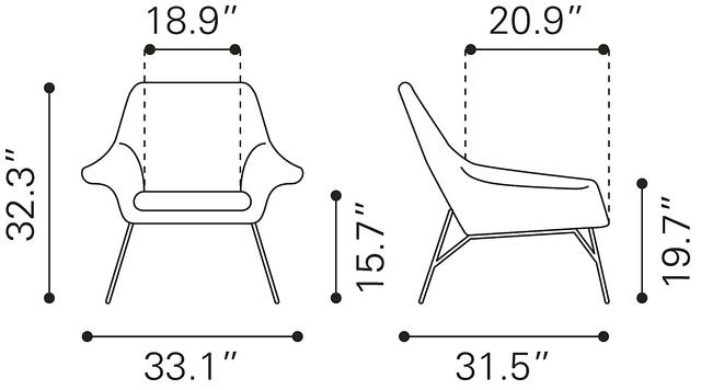 Clogia Black Accent Chair - Thumbnail - Image 10