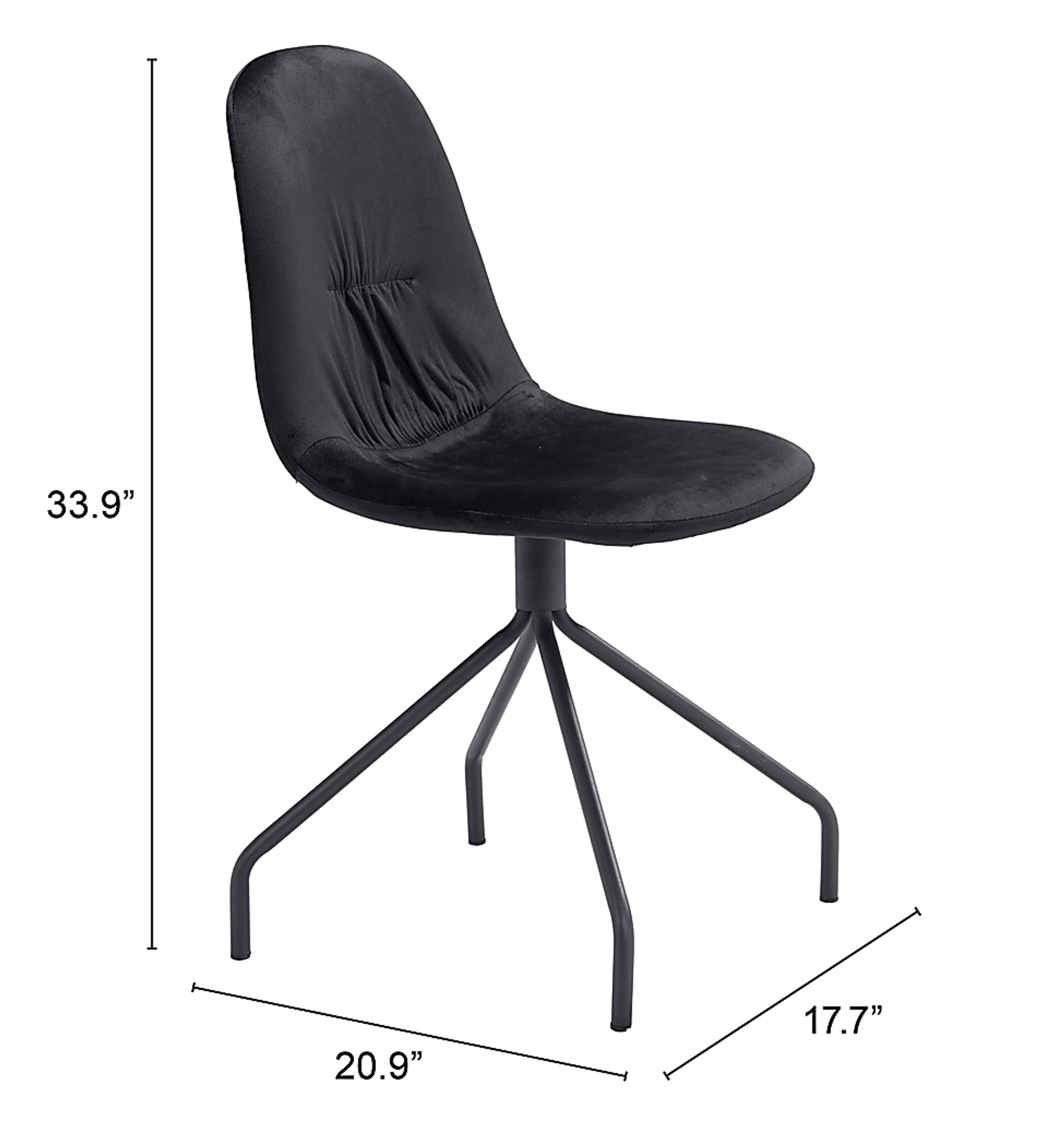 Clotilde Black Side Chair - Image 7