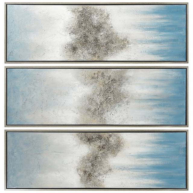 Cloud Formation Blue Artwork, Set of 3 - Thumbnail - Image 2