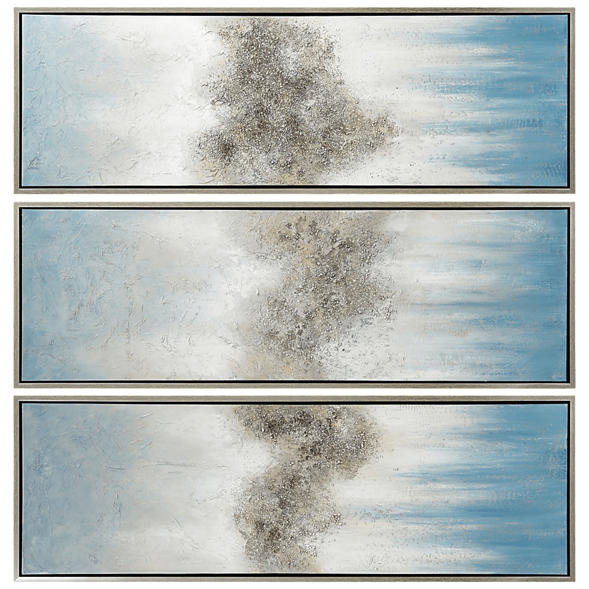 Cloud Formation Blue Artwork, Set of 3 - Image 2