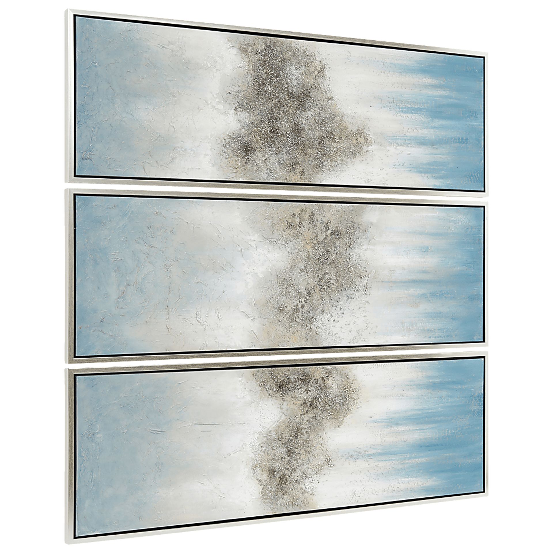 Cloud Formation Blue Artwork, Set of 3 - Image 3