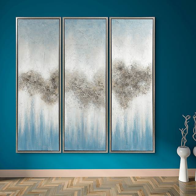Cloud Formation Blue Artwork, Set of 3 - Thumbnail - Image 4