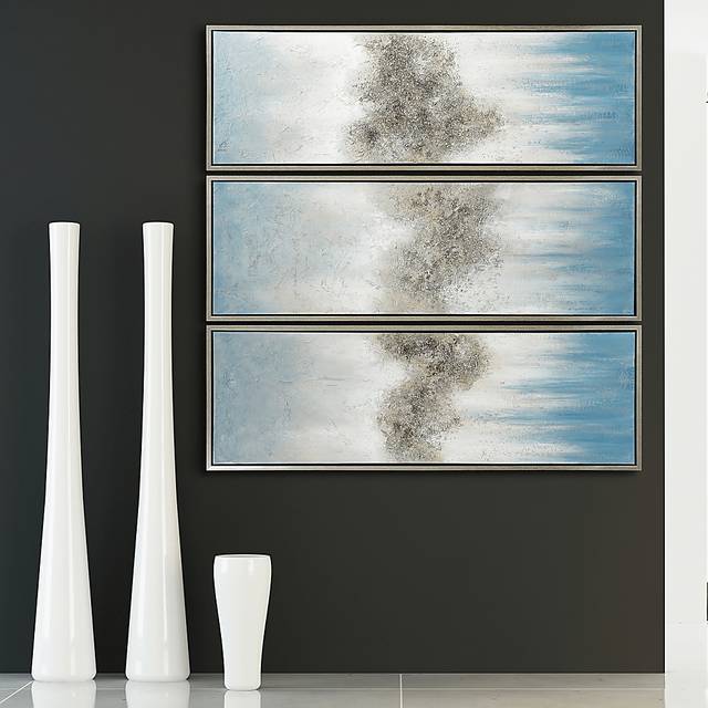 Cloud Formation Blue Artwork, Set of 3 - Thumbnail - Image 5