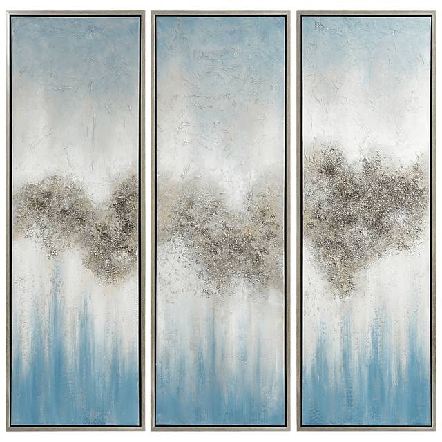 Cloud Formation Blue Artwork, Set of 3 - Thumbnail - Image 1