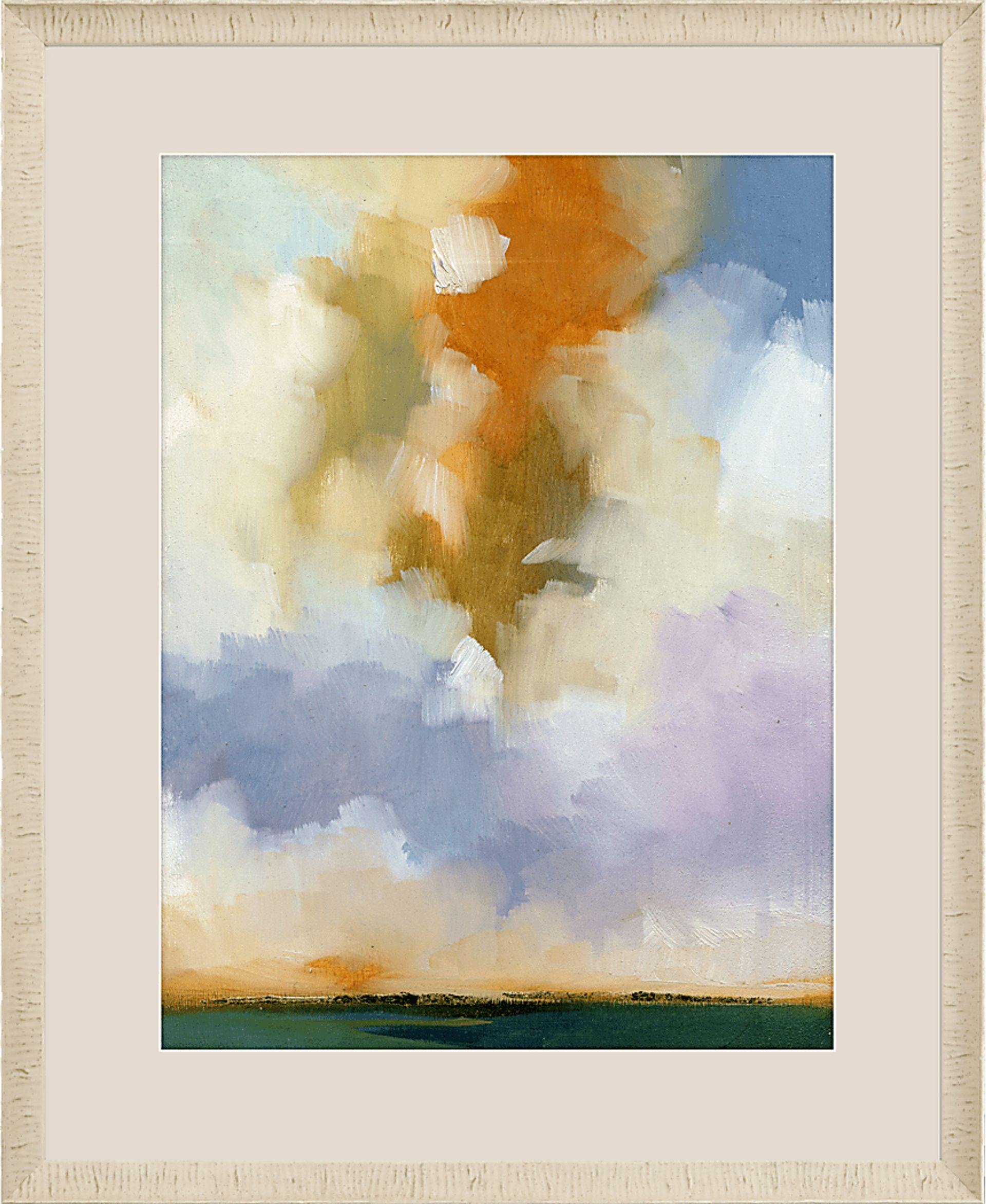 Cloud Viewing I Blue Framed Artwork - Image 1