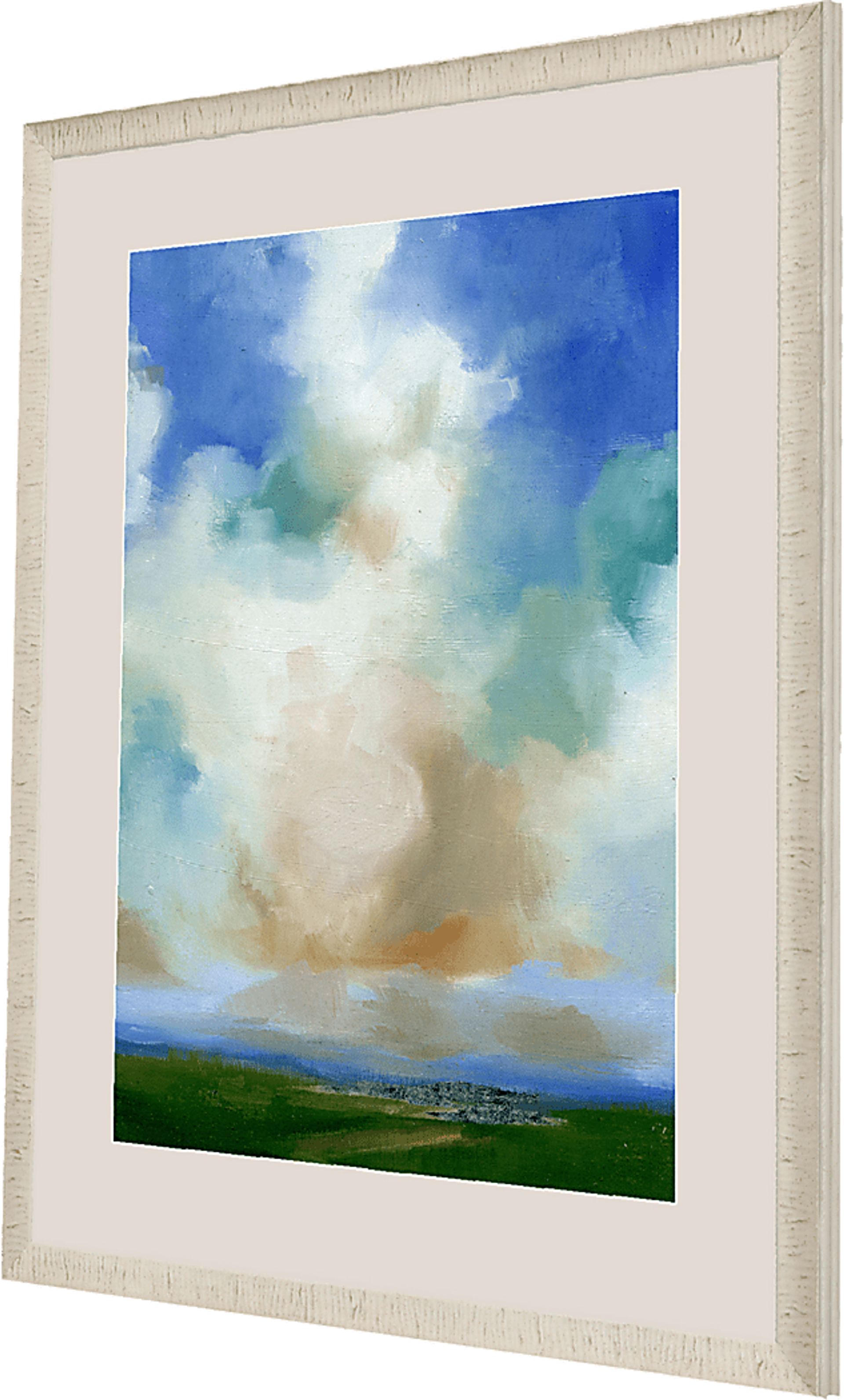 Cloud Viewing II Blue Framed Artwork - Image 3