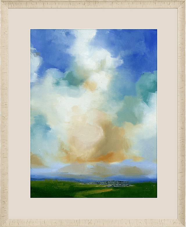 Cloud Viewing II Blue Framed Artwork - Thumbnail - Image 1