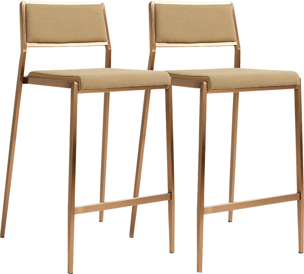 Cloudywing II Tan Counter Height Stool, Set of 2
