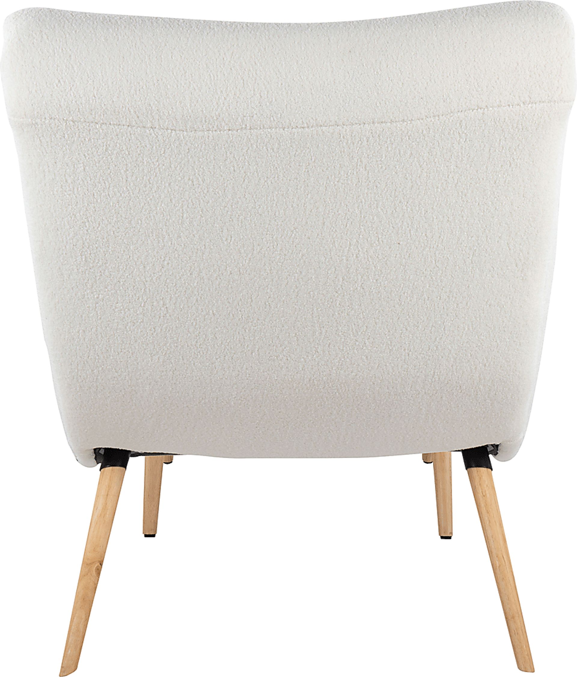 Cloueran White Accent Chair and Ottoman - Image 8