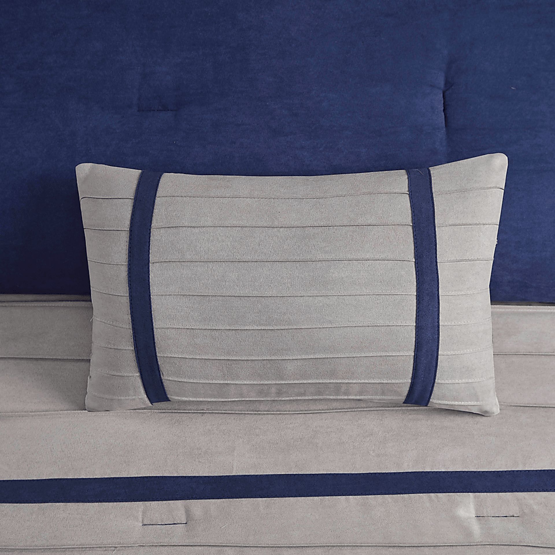 Clouet Blue 7 Pc King Comforter Set - Image 7