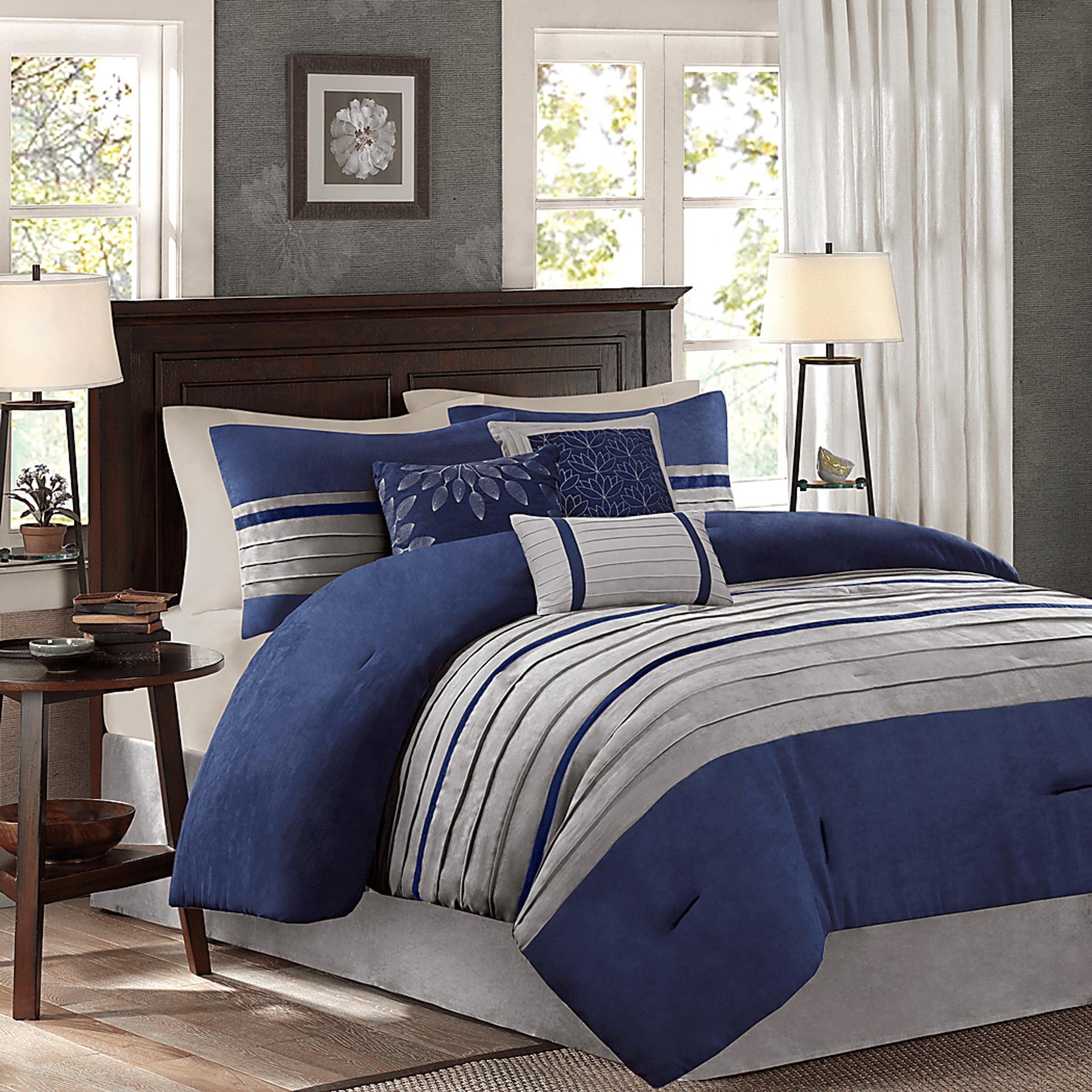 Clouet Blue 7 Pc King Comforter Set