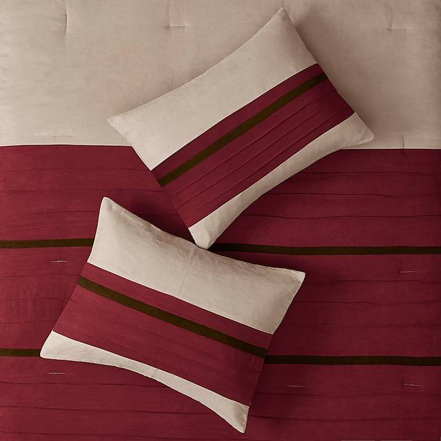 Clouet Red 7 Pc King Comforter Set - Thumbnail - Image 5