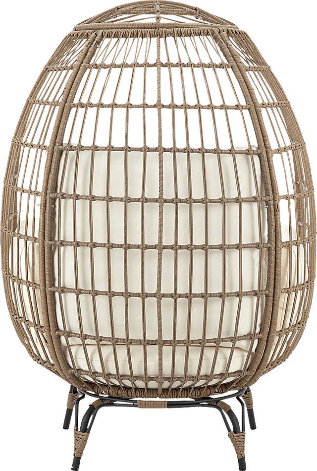 Clovehitch Cream Egg Chair - Thumbnail - Image 6