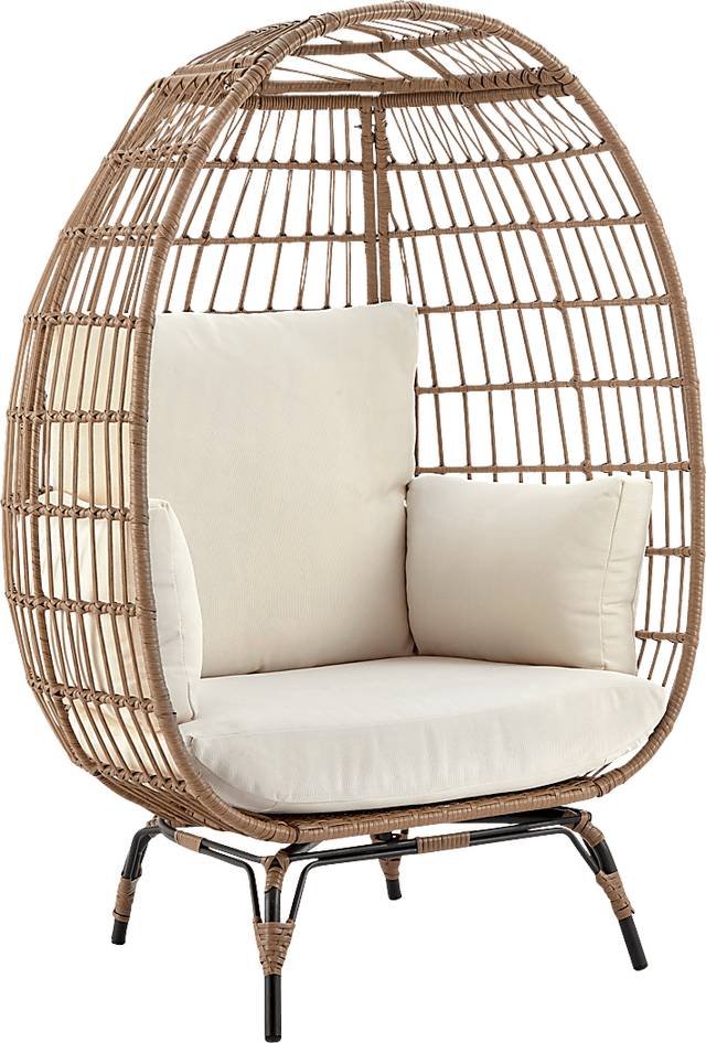 Clovehitch Cream Egg Chair - Thumbnail - Image 1