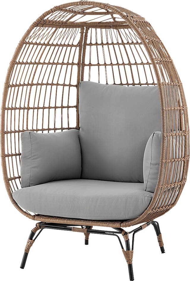 Clovehitch Gray Egg Chair - Thumbnail - Image 4