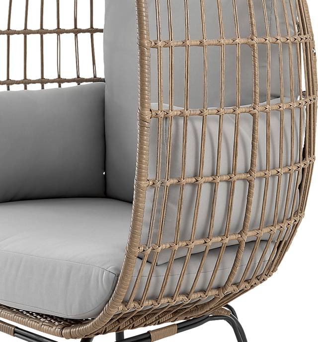 Clovehitch Gray Egg Chair - Thumbnail - Image 5