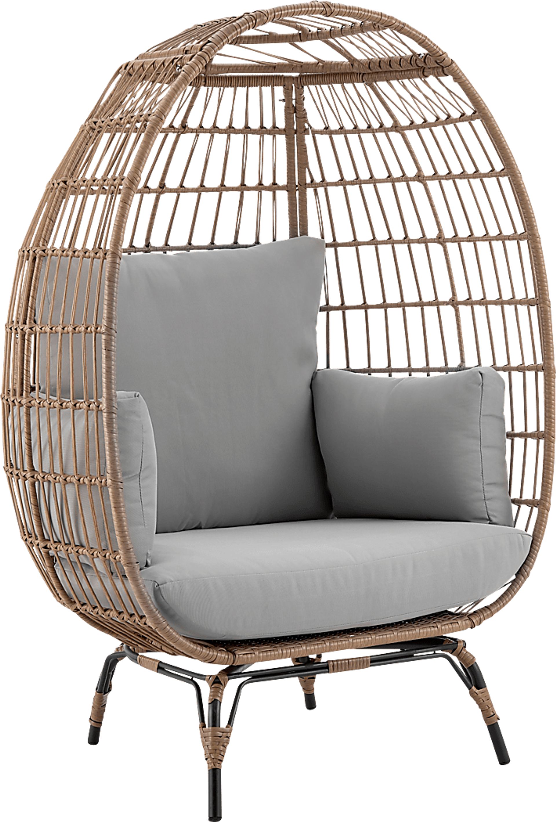 Clovehitch Gray Egg Chair - Image 1