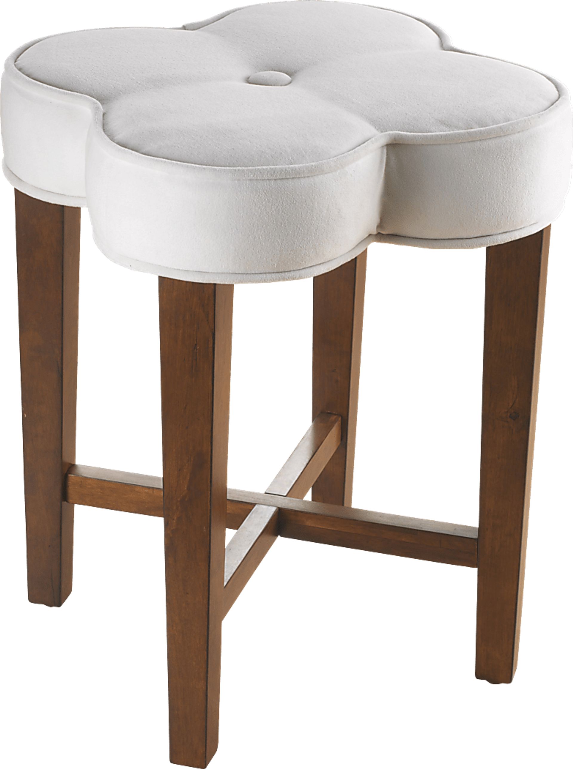 Clover Bay White Vanity Stool - Image 1