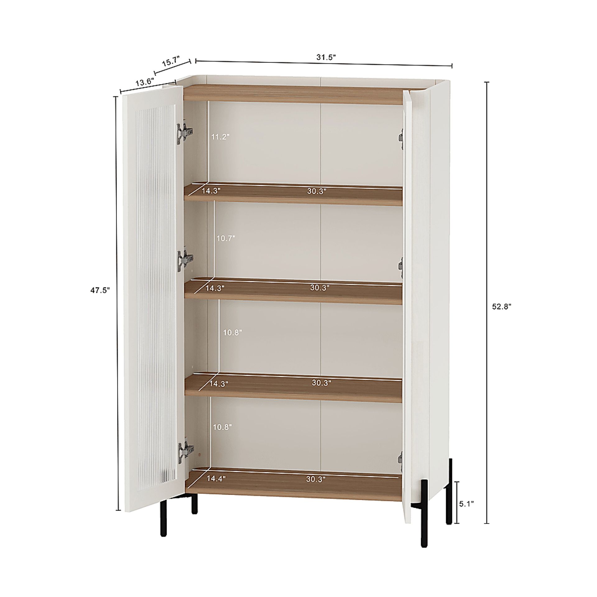 Cloverdaley Off-White Decor Cabinet - Image 5