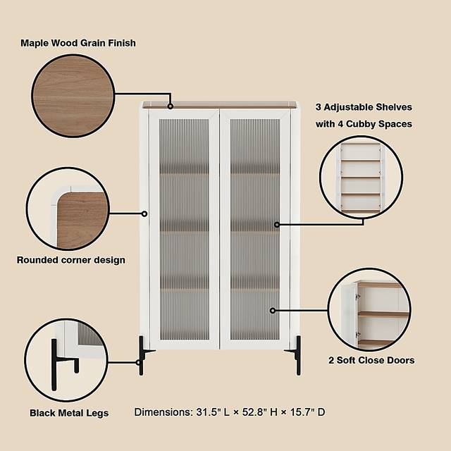 Cloverdaley Off-White Decor Cabinet - Thumbnail - Image 6
