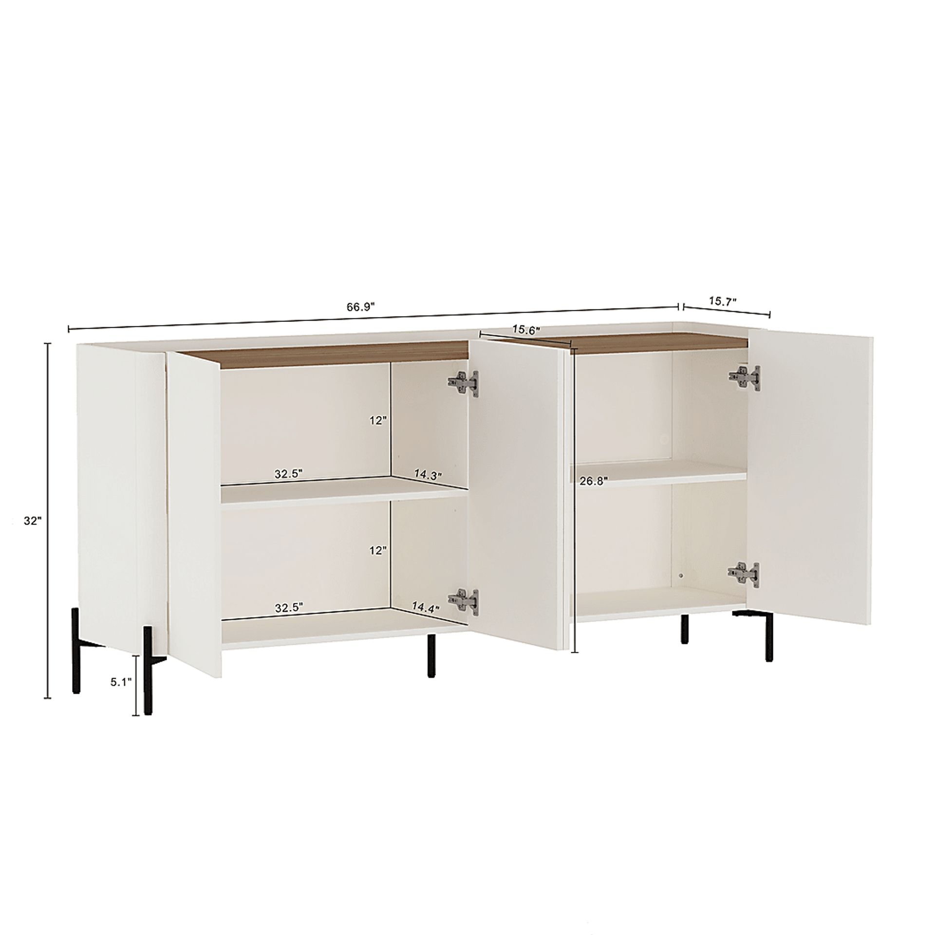 Cloverdaley Off-White Sideboard - Image 5