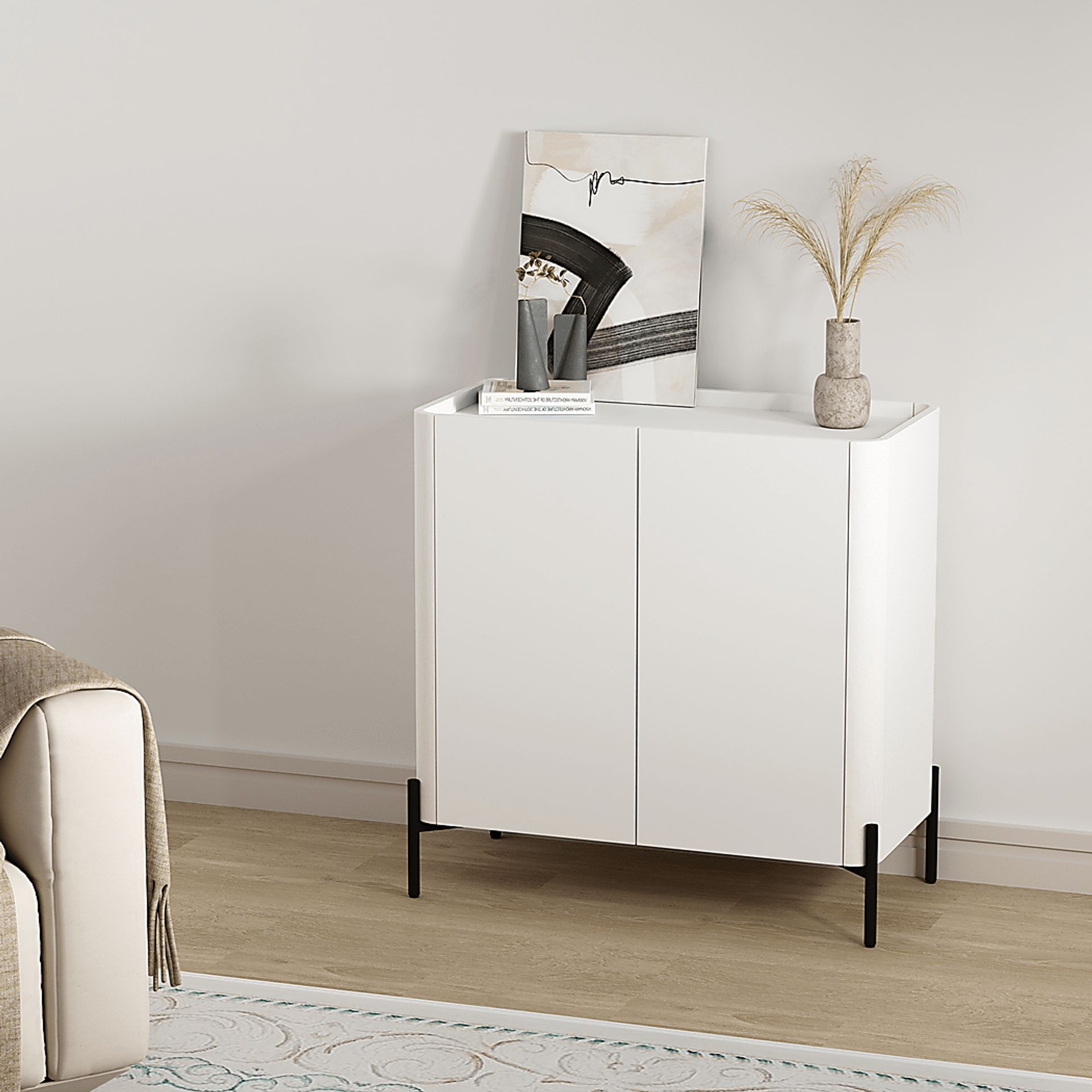 Cloverdaley White Accent Cabinet - Image 2