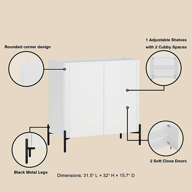 Cloverdaley White Accent Cabinet - Thumbnail - Image 6