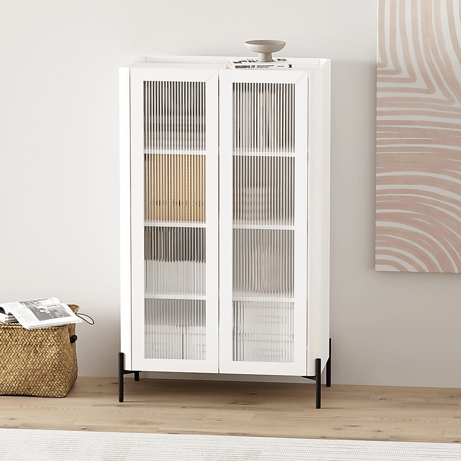 Cloverdaley White Decor Cabinet - Image 2