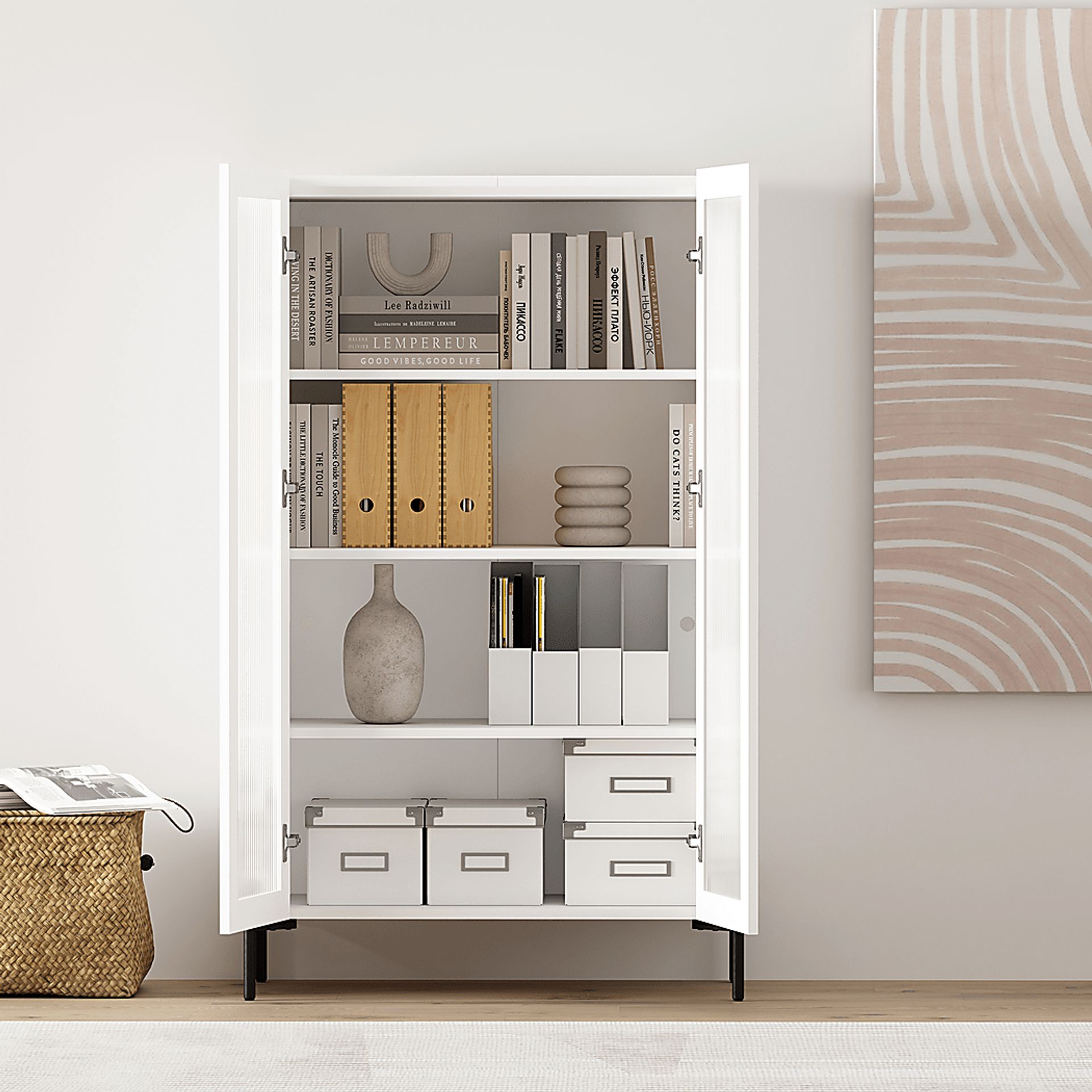 Cloverdaley White Decor Cabinet - Image 3