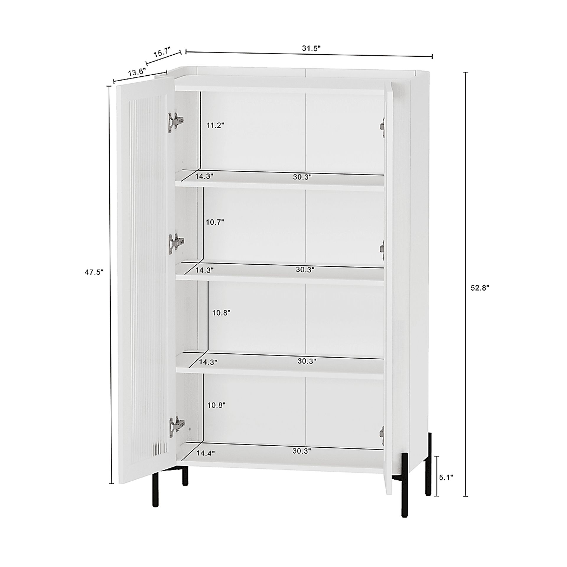 Cloverdaley White Decor Cabinet - Image 5
