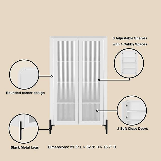 Cloverdaley White Decor Cabinet - Thumbnail - Image 6