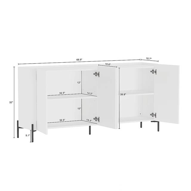 Cloverdaley White Sideboard - Thumbnail - Image 5