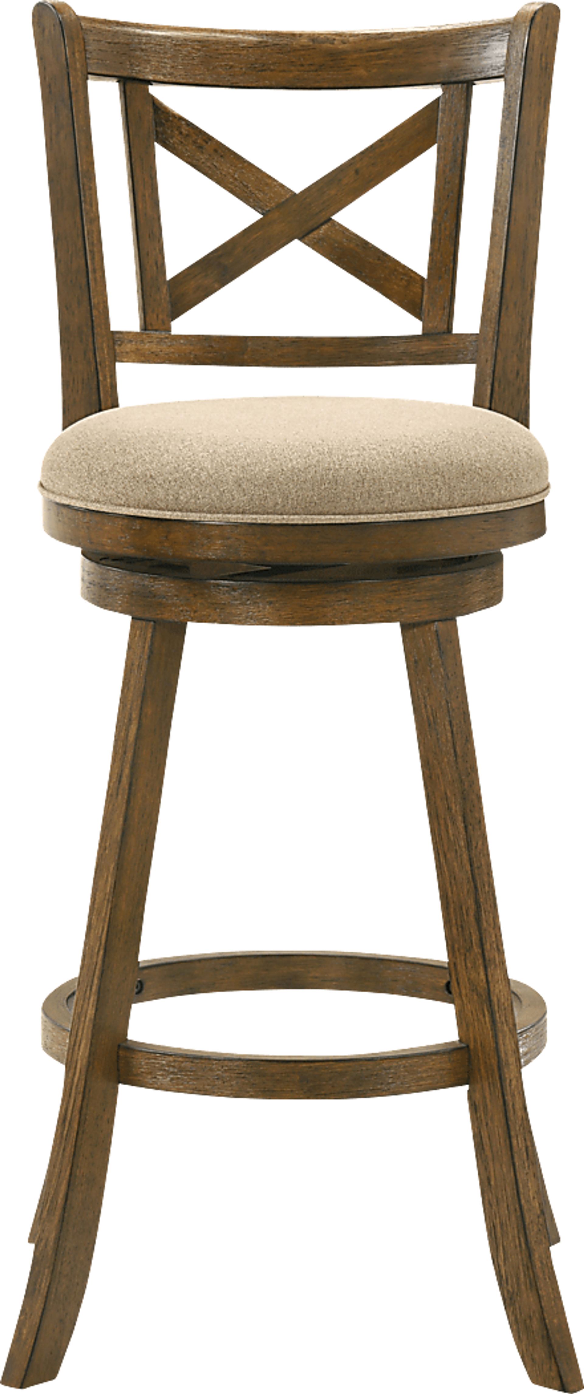 Cloverprises Beige Swivel Barstool - Image 3