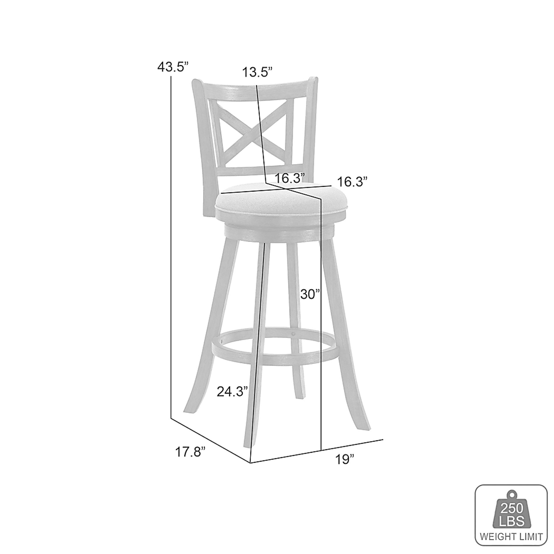 Cloverprises Beige Swivel Barstool - Image 4