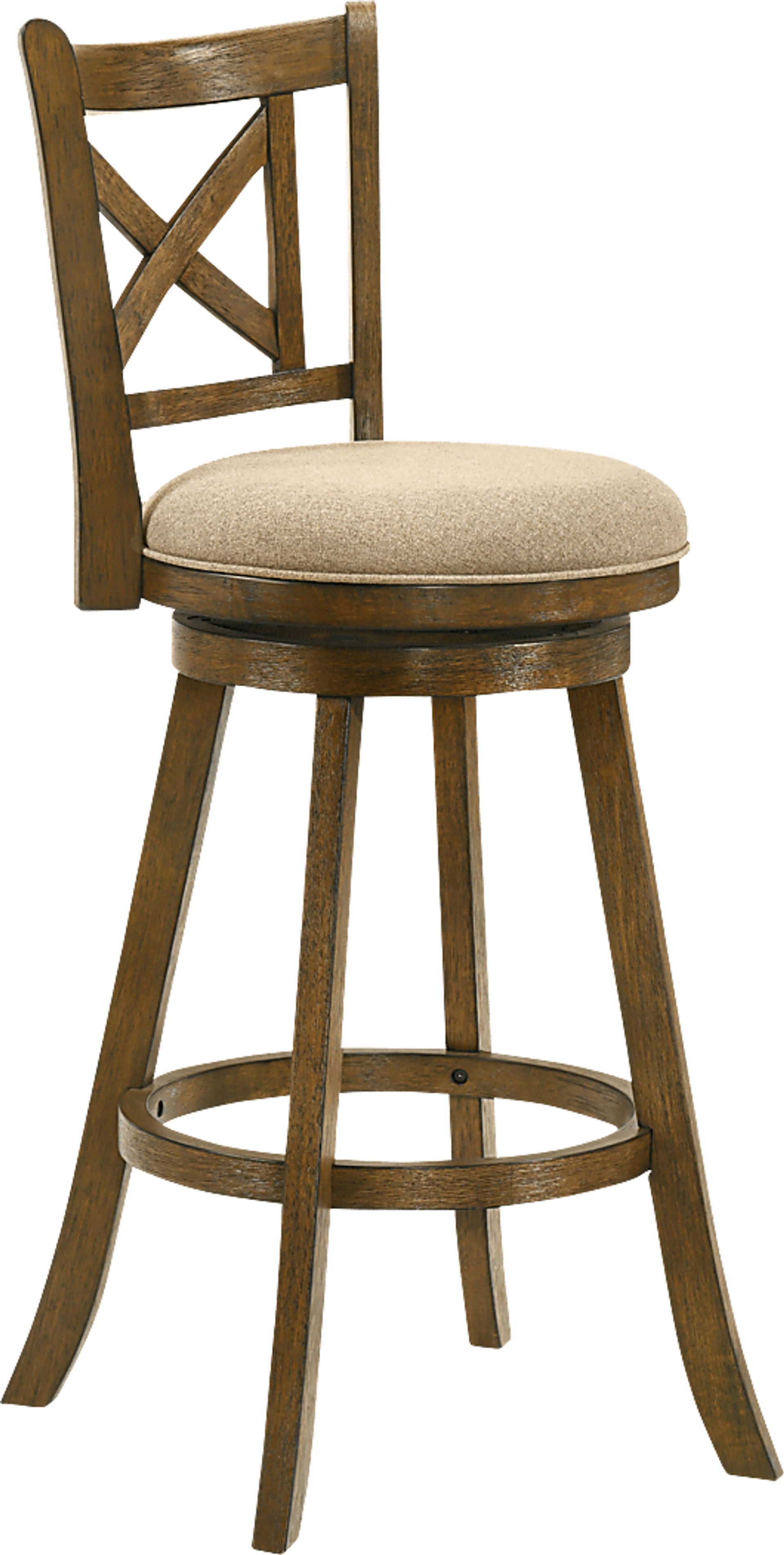 Cloverprises Beige Swivel Barstool - Image 5