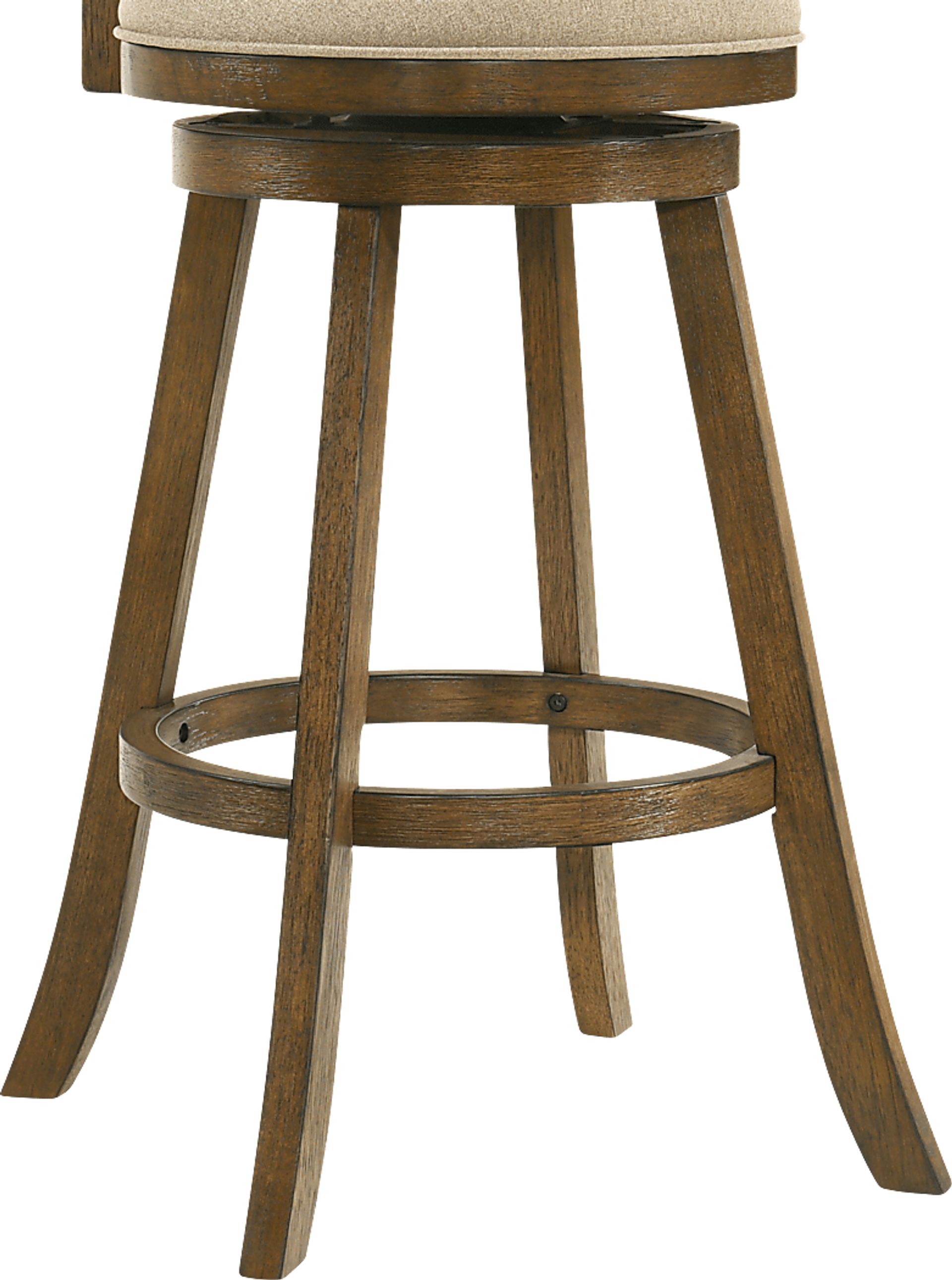 Cloverprises Beige Swivel Barstool - Image 6