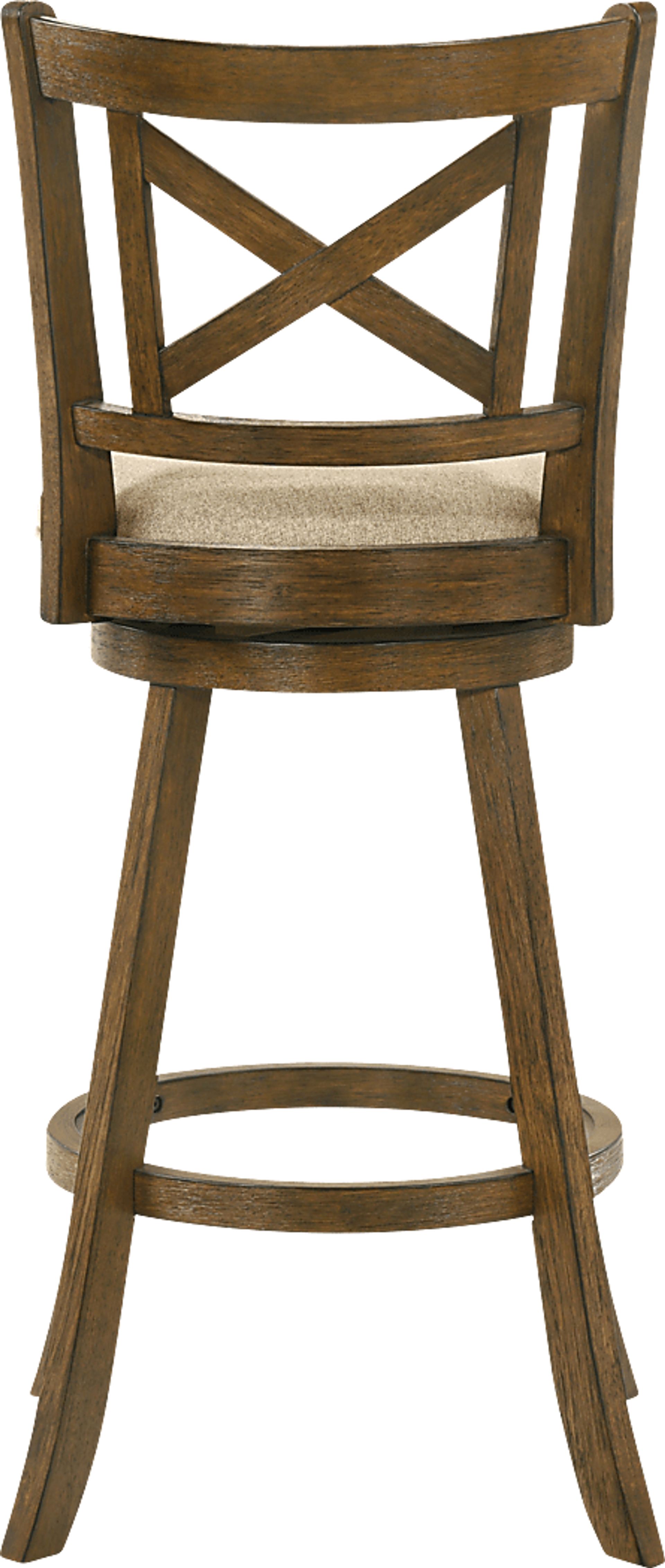 Cloverprises Beige Swivel Barstool - Image 7