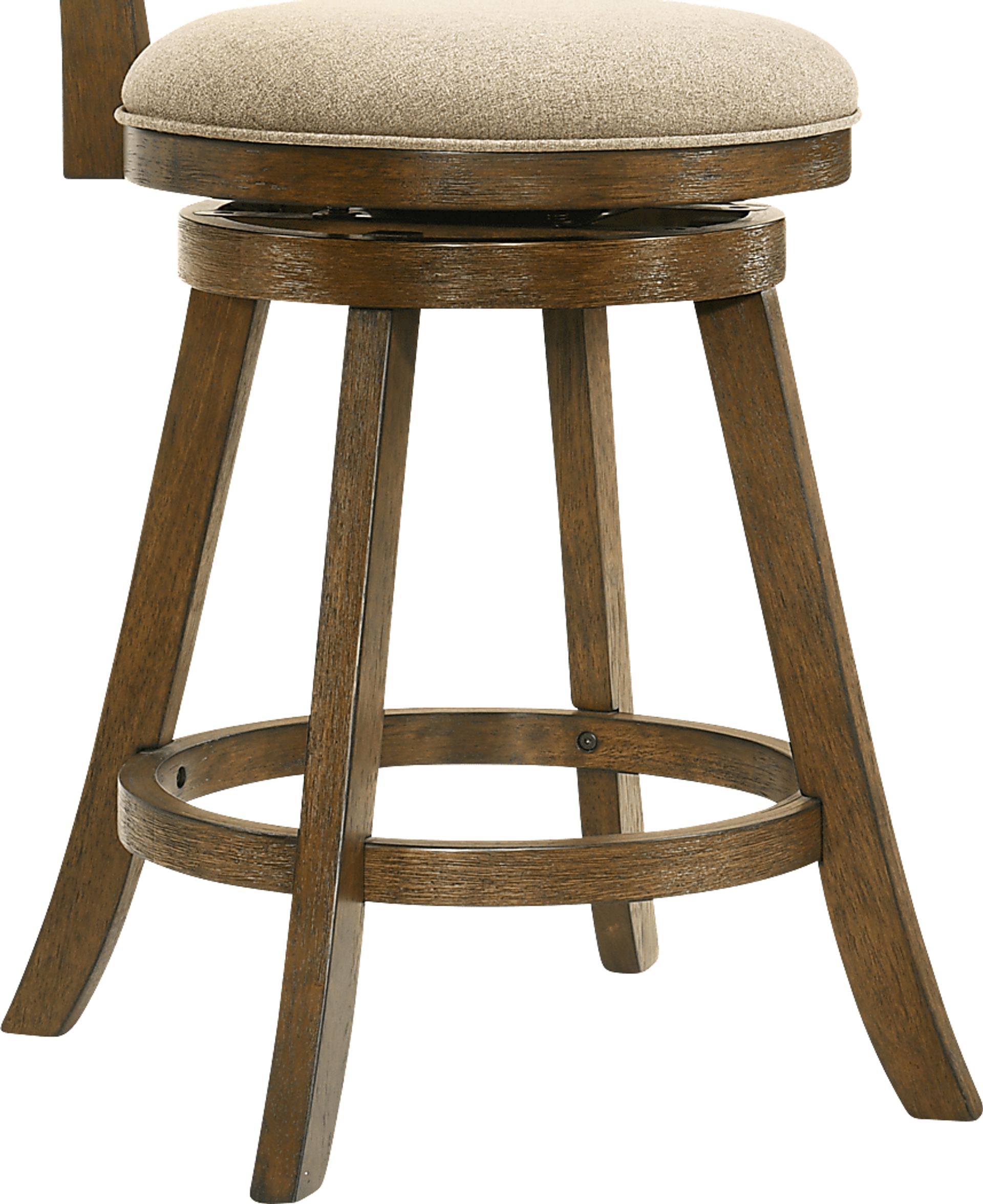 Cloverprises Beige Swivel Counter Height Stool - Image 12