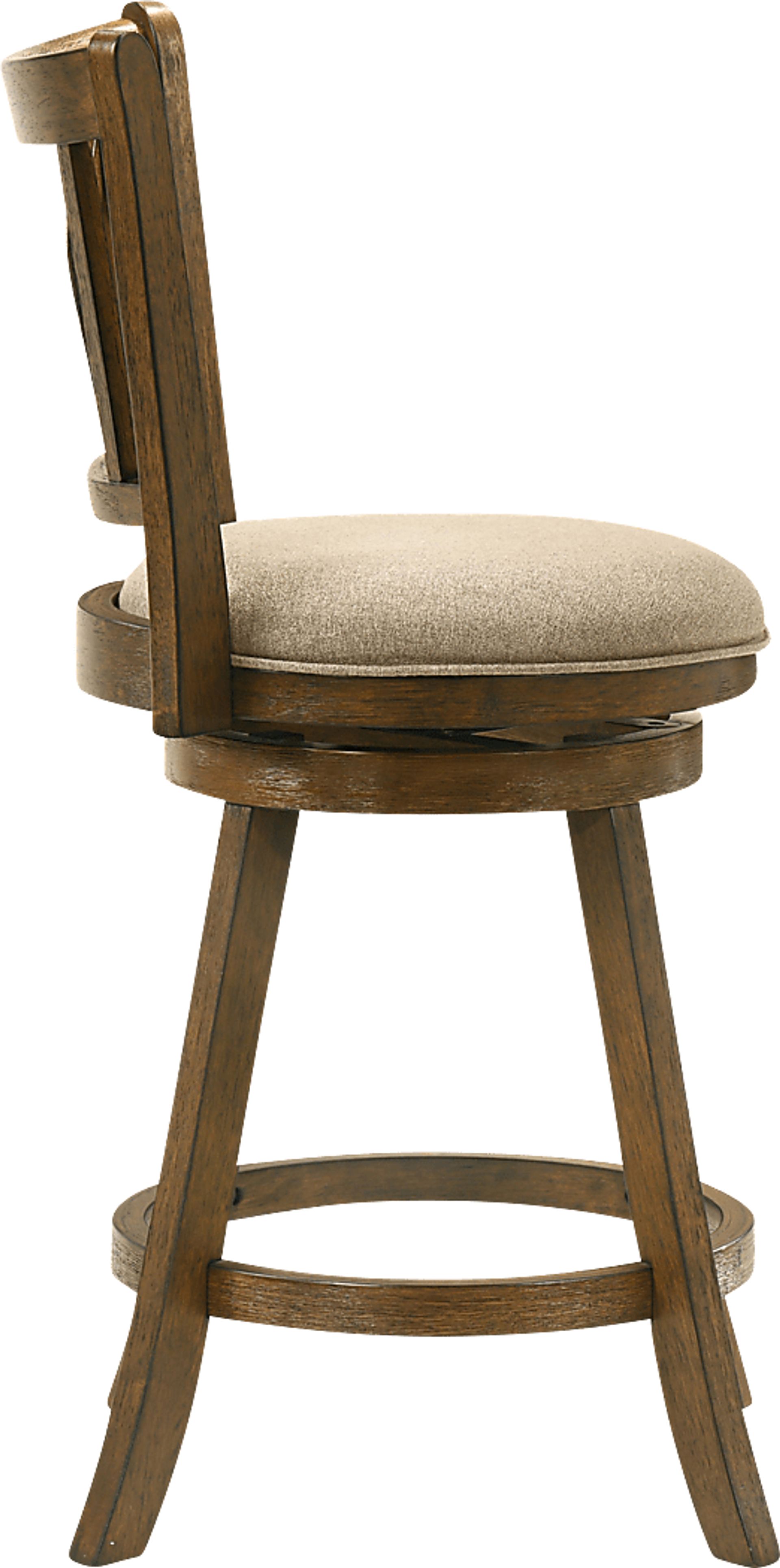 Cloverprises Beige Swivel Counter Height Stool - Image 4