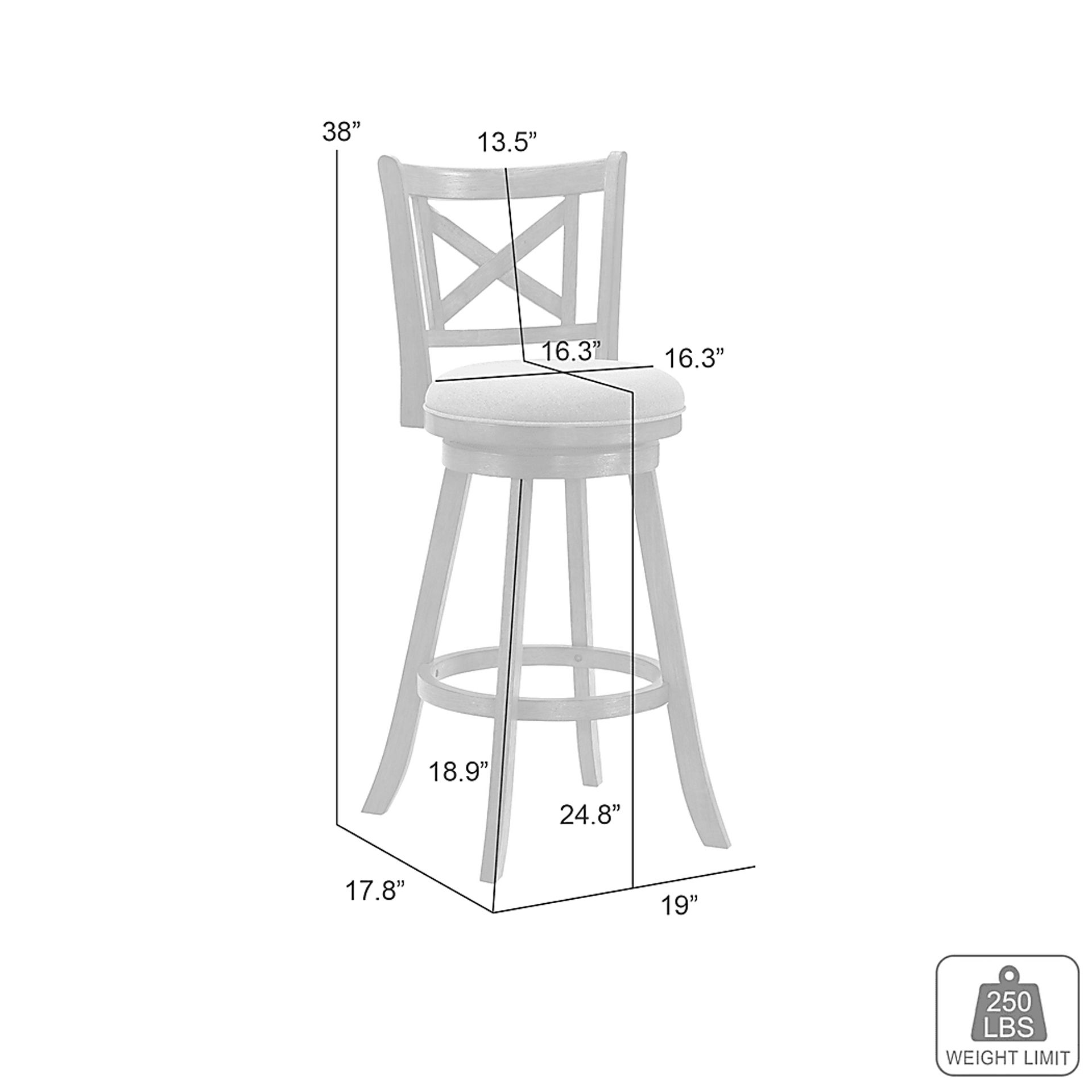 Cloverprises Beige Swivel Counter Height Stool - Image 5