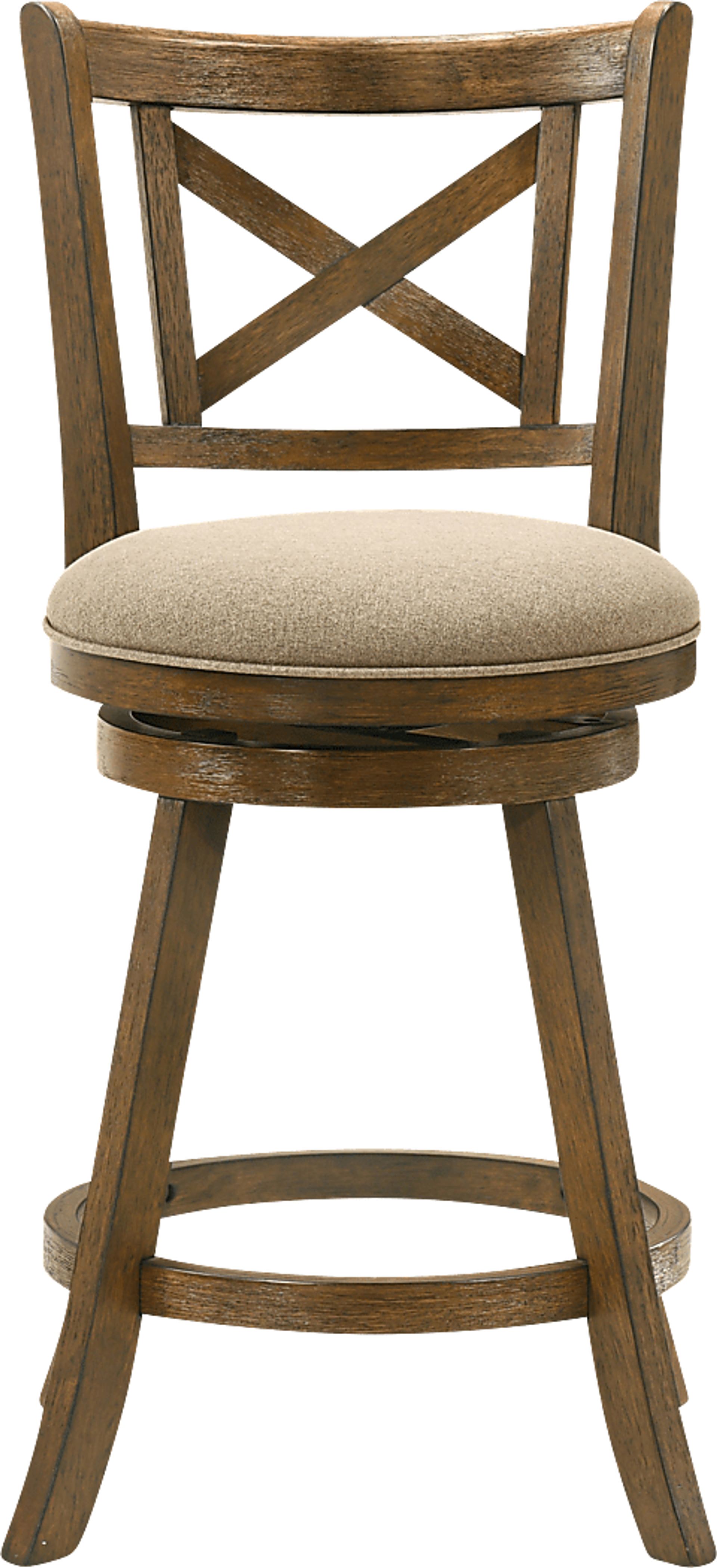 Cloverprises Beige Swivel Counter Height Stool - Image 8