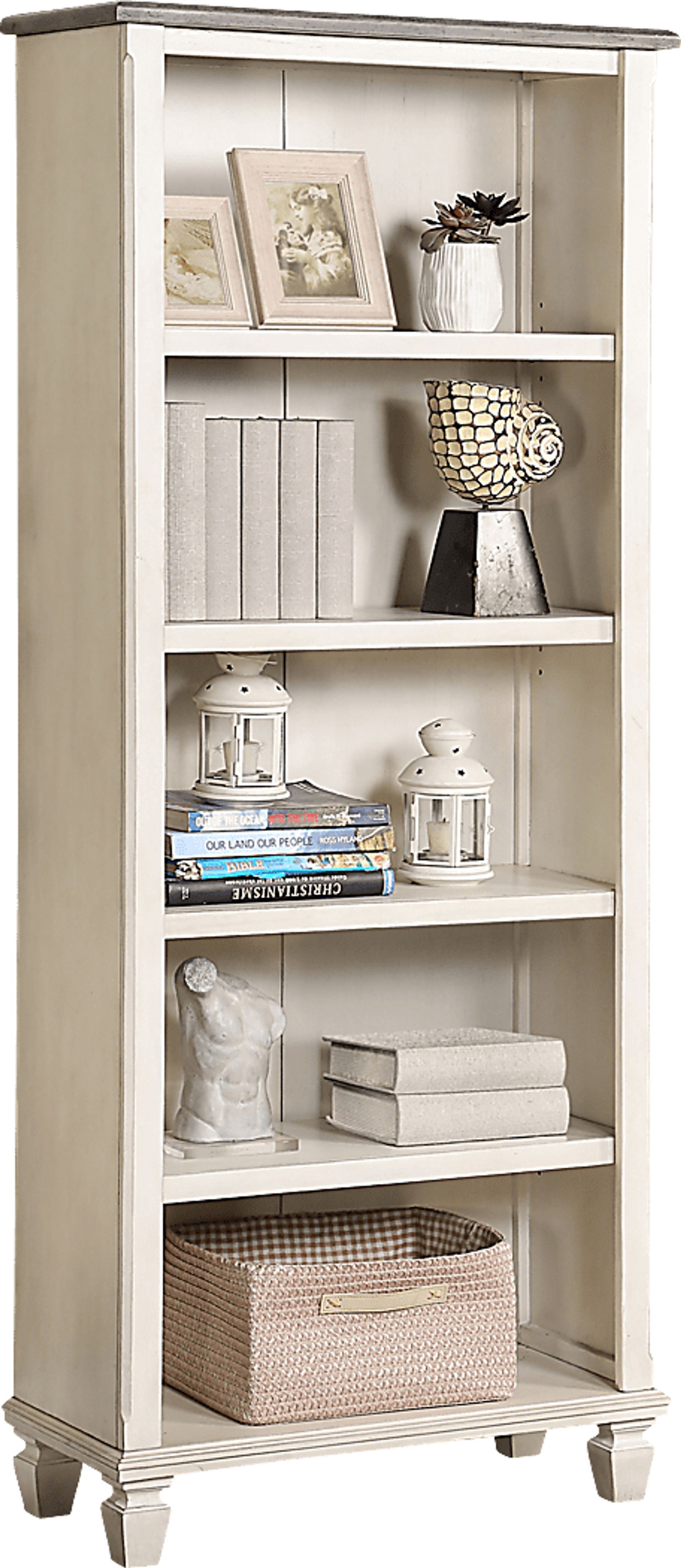 Cloville White Bookcase - Image 1