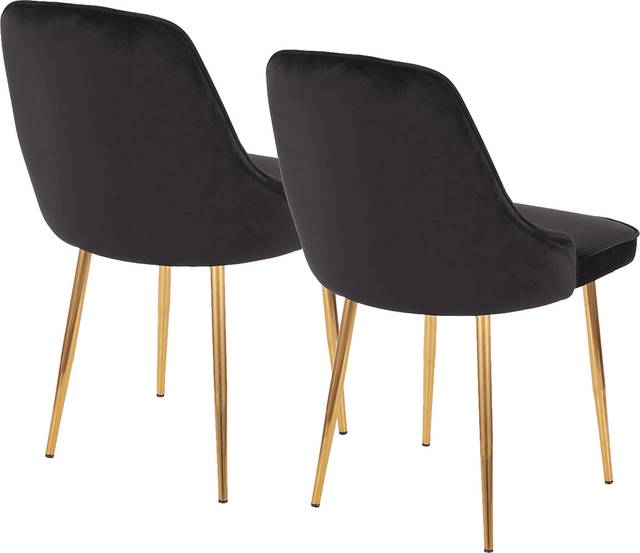 Clovis Black Dining Chair, Set of 2 - Thumbnail - Image 2