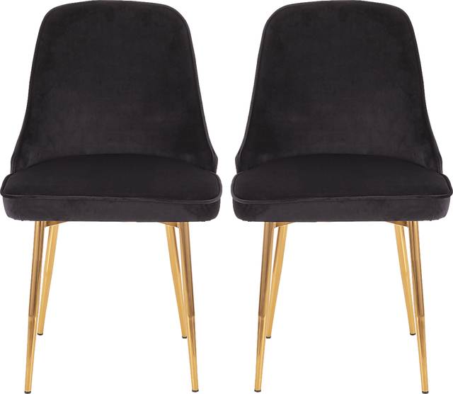 Clovis Black Dining Chair, Set of 2 - Thumbnail - Image 3