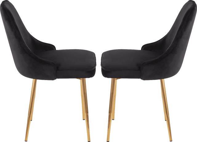 Clovis Black Dining Chair, Set of 2 - Thumbnail - Image 4