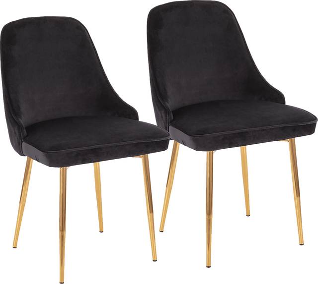 Clovis Black Dining Chair, Set of 2 - Thumbnail - Image 1