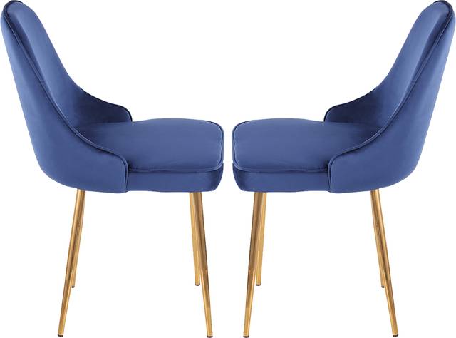 Clovis Blue Dining Chair, Set of 2 - Thumbnail - Image 4