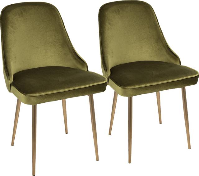 Clovis Green Dining Chair, Set of 2 - Thumbnail - Image 1